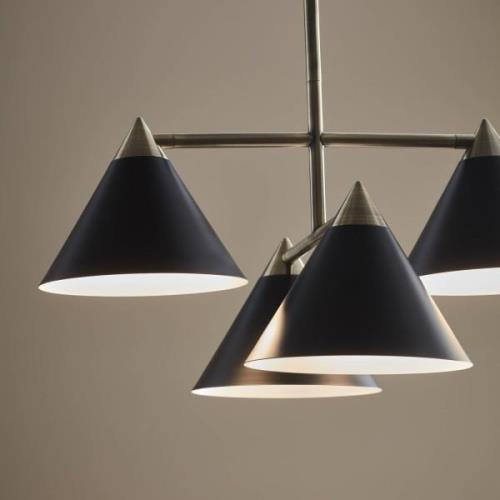 Hanglamp Klint van metaal zwart 4-lamps