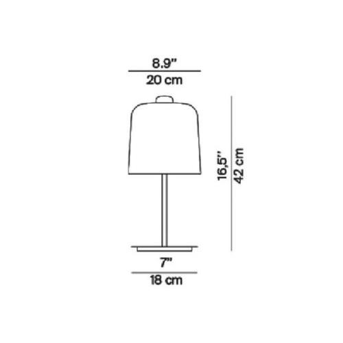 Luceplan Zile tafellamp mat zwart, hoogte 42 cm