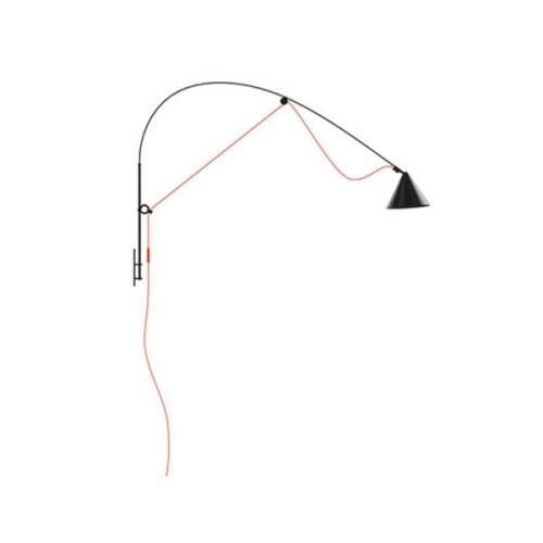 midgard AYNO wall L wandlamp zwart/oranje 930