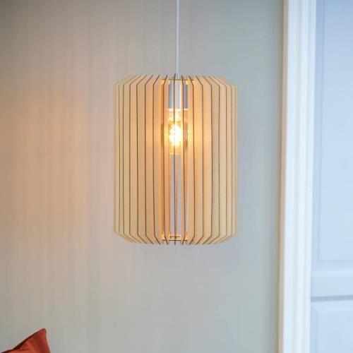 Hanglamp Asti 30 van houtlamellen, hoogte 40 cm