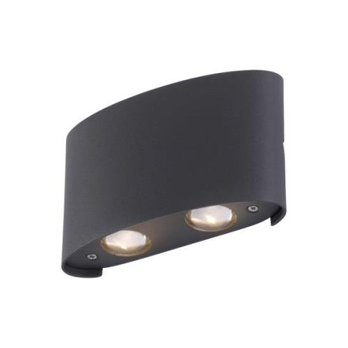 LED buitenwandlamp Carlo, IP54, 4-lamps