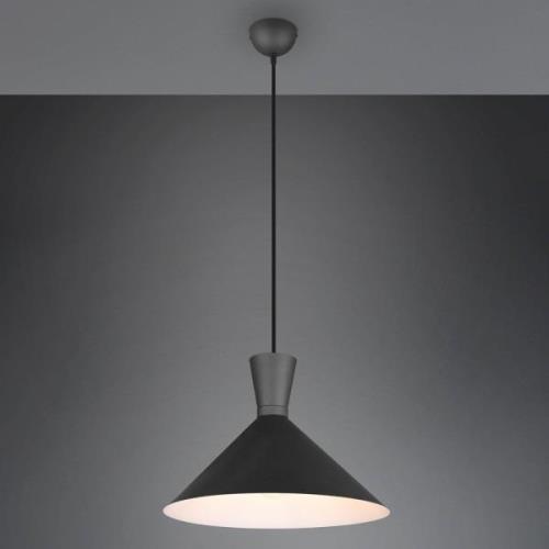 Hanglamp Enzo, 1-lamp, Ø 35 cm, zwart
