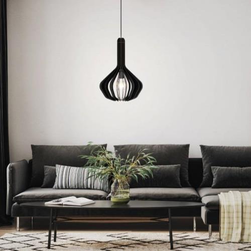 Hanglamp Velasco in zwart, Ø 38 cm