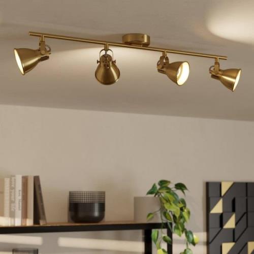 Seras plafondspot, geborsteld messing-goud, 4-lamps