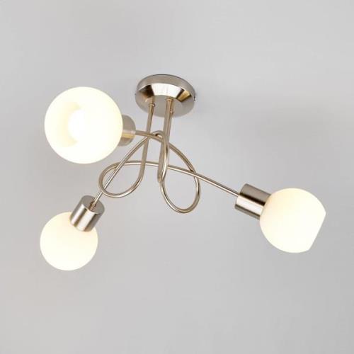 Plafondlamp Elaina 3-lamps, mat nikkel