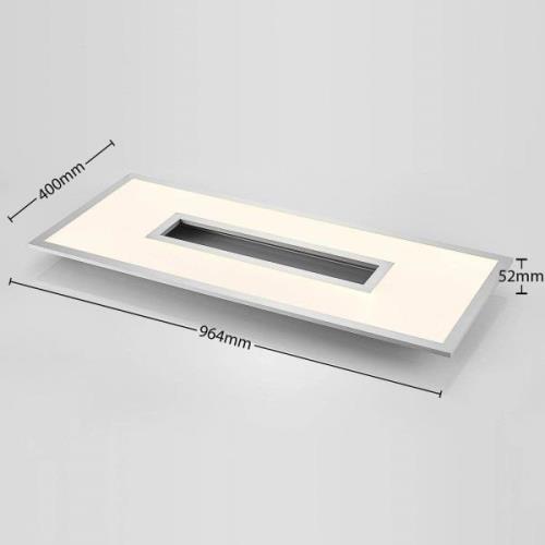 LED plafondlamp Durun, dimbaar, CCT, hoekig, 96 cm