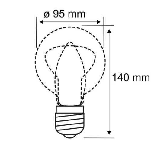 Paulmann LED-bollamp E27 7W dim to warm