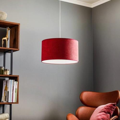 Hanglamp Bristol, weefpatroon, rood