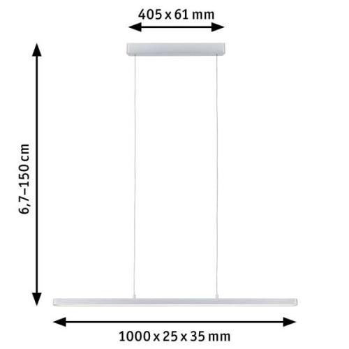 Paulmann Lento hanglamp 43W dim CCT Bluetooth