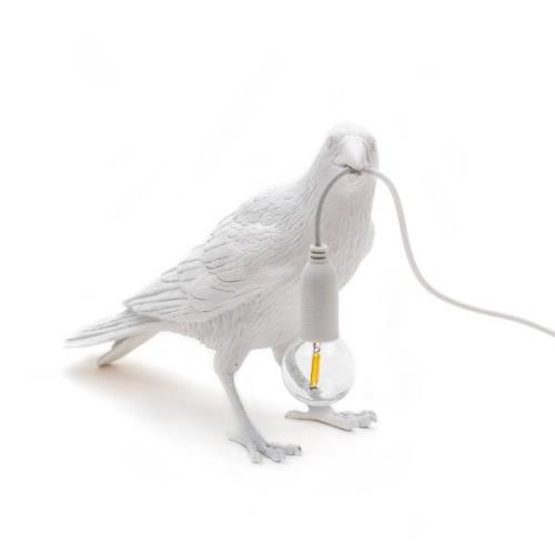 LED decoratie-terraslamp Bird Lamp, wachtend, wit