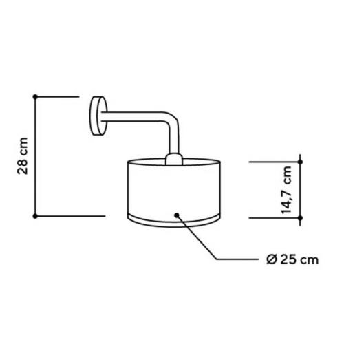 ALMUT 2610 wandlamp Ø 25cm, hooi puur