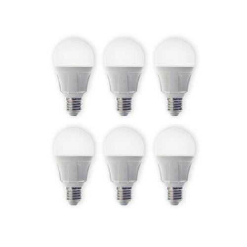 Lindby LED lamp, set van 6, E27, 8,5 W, mat, 3.000 K