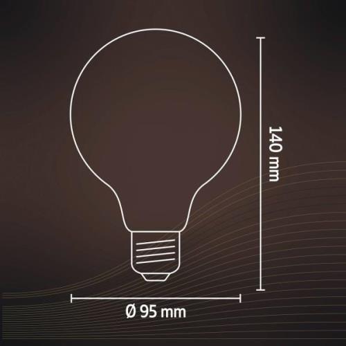 Calex E27 G95 3,8W LED filament flex 821 goud dim