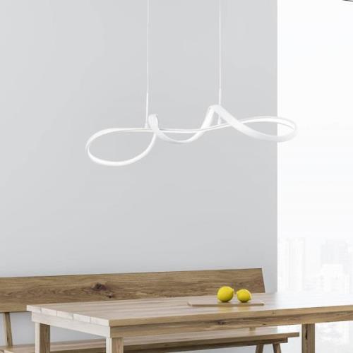 LED hanglamp Perugia met switch-dimmer, wit