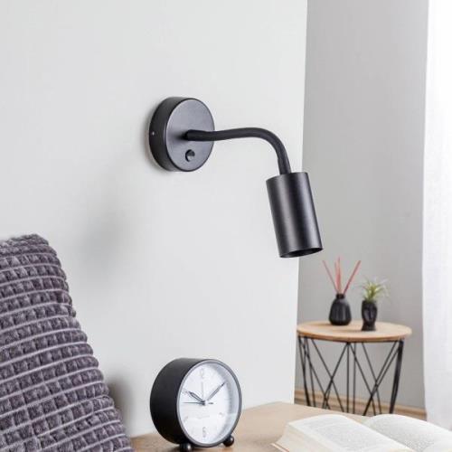 Eye Flex S wandlamp, zwart