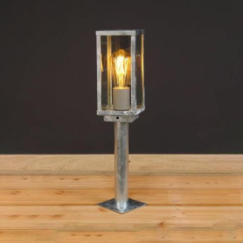 Sokkellamp Karo, schemersensor, 55 cm, zink
