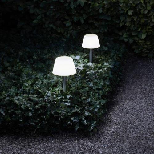 Eva Solo SunLight solar-grondspies lamp, opaalwit