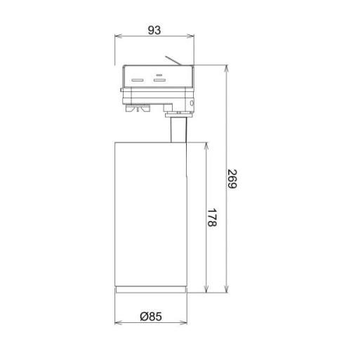 LED railspot Lucea Phase 20W zwart