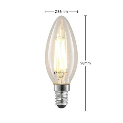 LED filament lamp E14 4W 827 kaars dimbaar 5/set