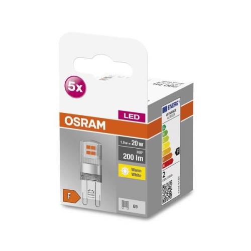 OSRAM Base PIN LED stiftlamp G9 1,9W 2.700K per 5
