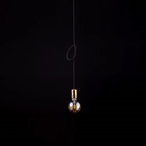 Hanglamp Cable, zwart/koper, 1-lamp