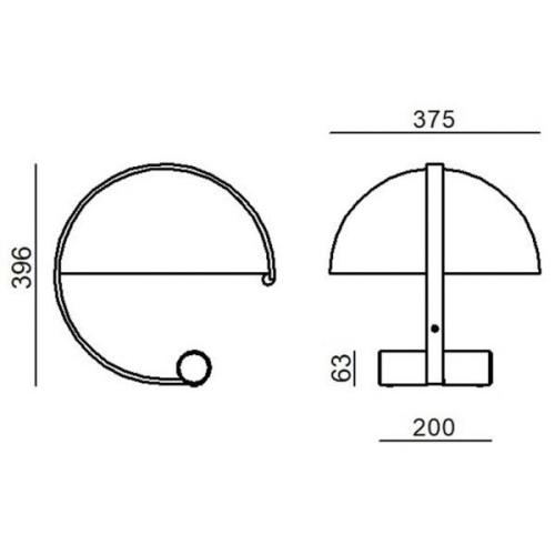 Stilnovo Meta LED tafellamp incl. E27-LED zwart