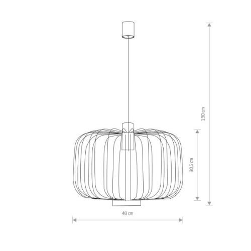 Hanglamp Allan met staalstangen-kap