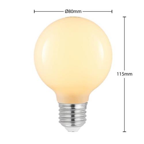 LED lamp E27 4W G80 2.700K dimbaar, opaal