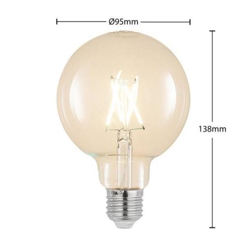 LED lamp E27 4W 2.700K G95 bollamp filament