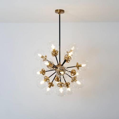 Hanglamp Moltiplicatore 18-lamps goud/helder