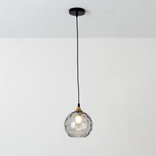 Hanglamp Milano met een kap van rookglas