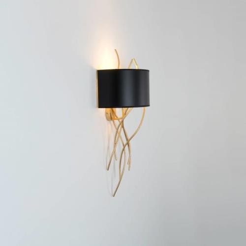 Wandlamp Elba Corto 1-lamp zwart/goud