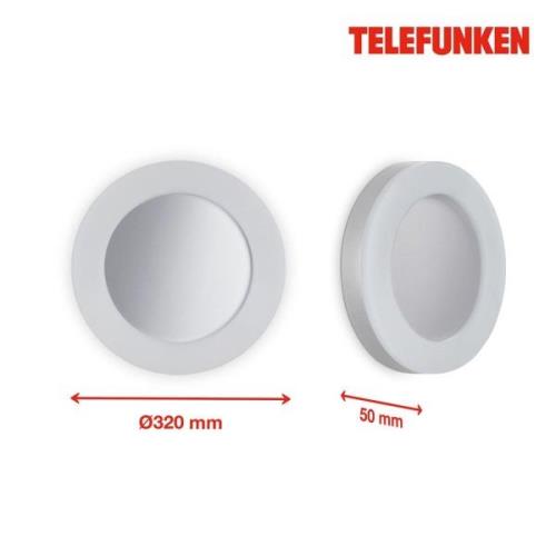 Telefunken Rixi LED buitenwandlamp, wit