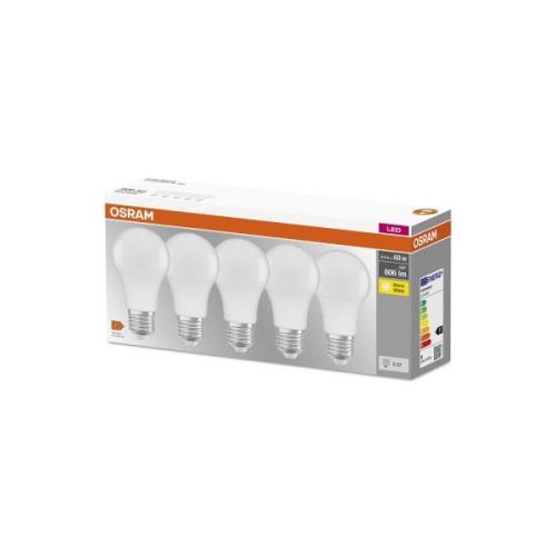 OSRAM Base Classic A LED lamp E27 8,5W 806lm per 5