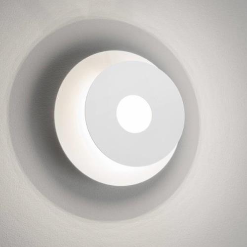 LED wandlamp Hennes, Ø 18cm, wit