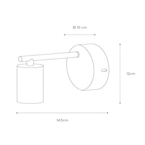 Wandlamp Leanne, zwart