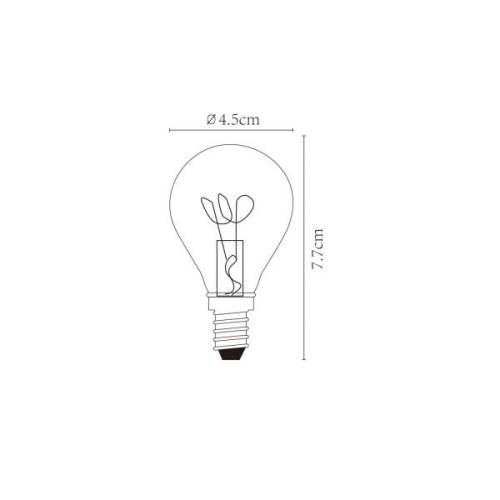 LED lamp E14 3W druppel amber 2.200K dimbaar