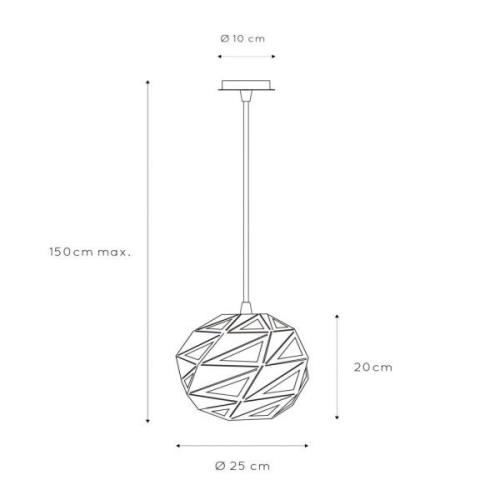 Hanglamp Malunga, zwart-goud