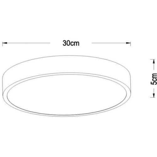 Unar LED plafondlamp, zwart, Ø 30 cm