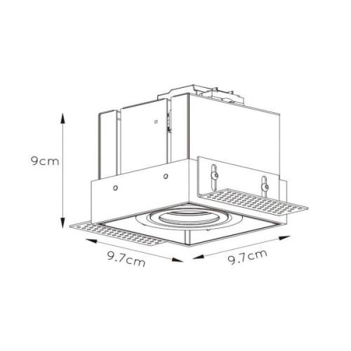 Inbouwspot Trimless, 1-lamp, wit