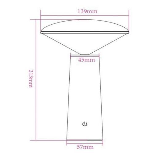 LED buiten tafellamp Jive, accu, dimbaar, zwart