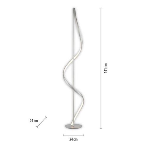 Paul Neuhaus Q-Swing LED vloerlamp, staal