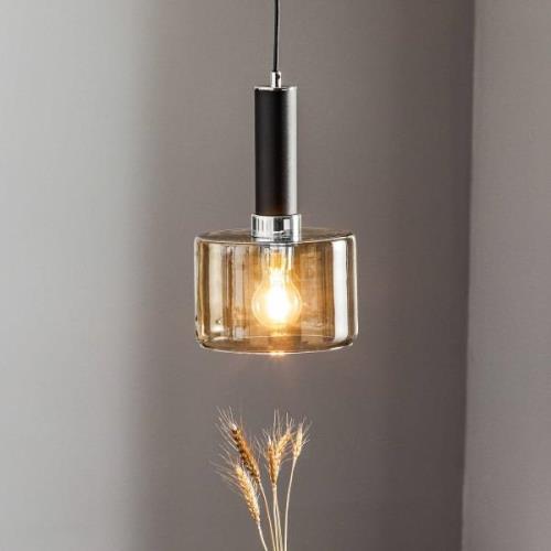 Hanglamp Viva, rook/zwart/chroom, 1-lamp