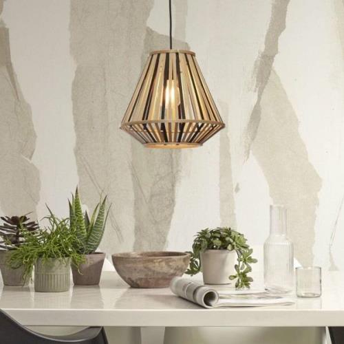 GOOD & MOJO Merapi hanglamp 30x30 naturel/zwart