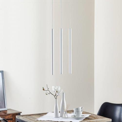 Thin hanglamp, wit, 3-lamps, linear