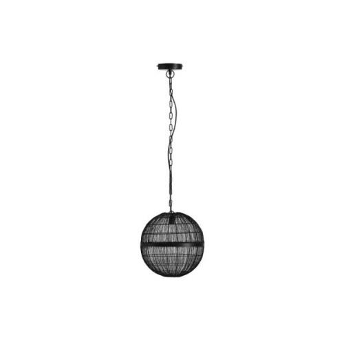 Hanglamp Hermi II metaalvlechtwerk zwart, Ø 30cm