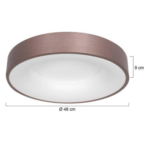 LED plafondlamp Ringlede, 2.700 K Ø 48 cm Bronz