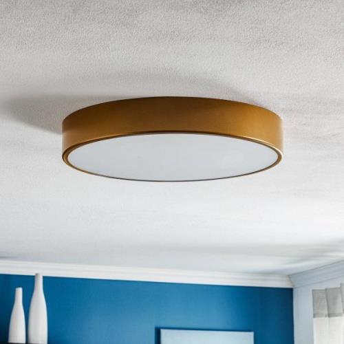 Plafondlamp Cleo 500, sensor, Ø 50cm goud