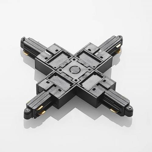 Lindby X-connector Linaro, zwart, 1-fasensysteem