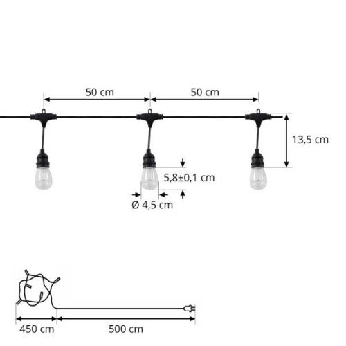 Prios Smart LED lichtketting Liezel, 732 cm, RGBW, Tuya